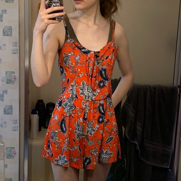Xhileration Orange Romper - Picture 1 of 6